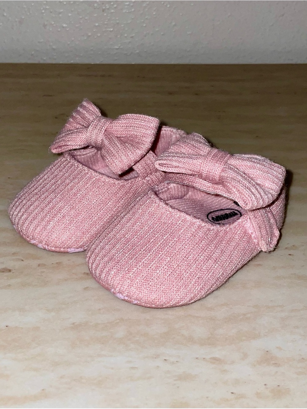 Pink Bow Baby Shoes